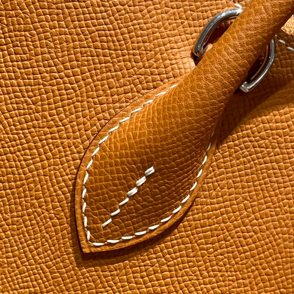 Hermes Bolide 1923 Bag 25 in Brown Epsom Calfskin Silver Hardware