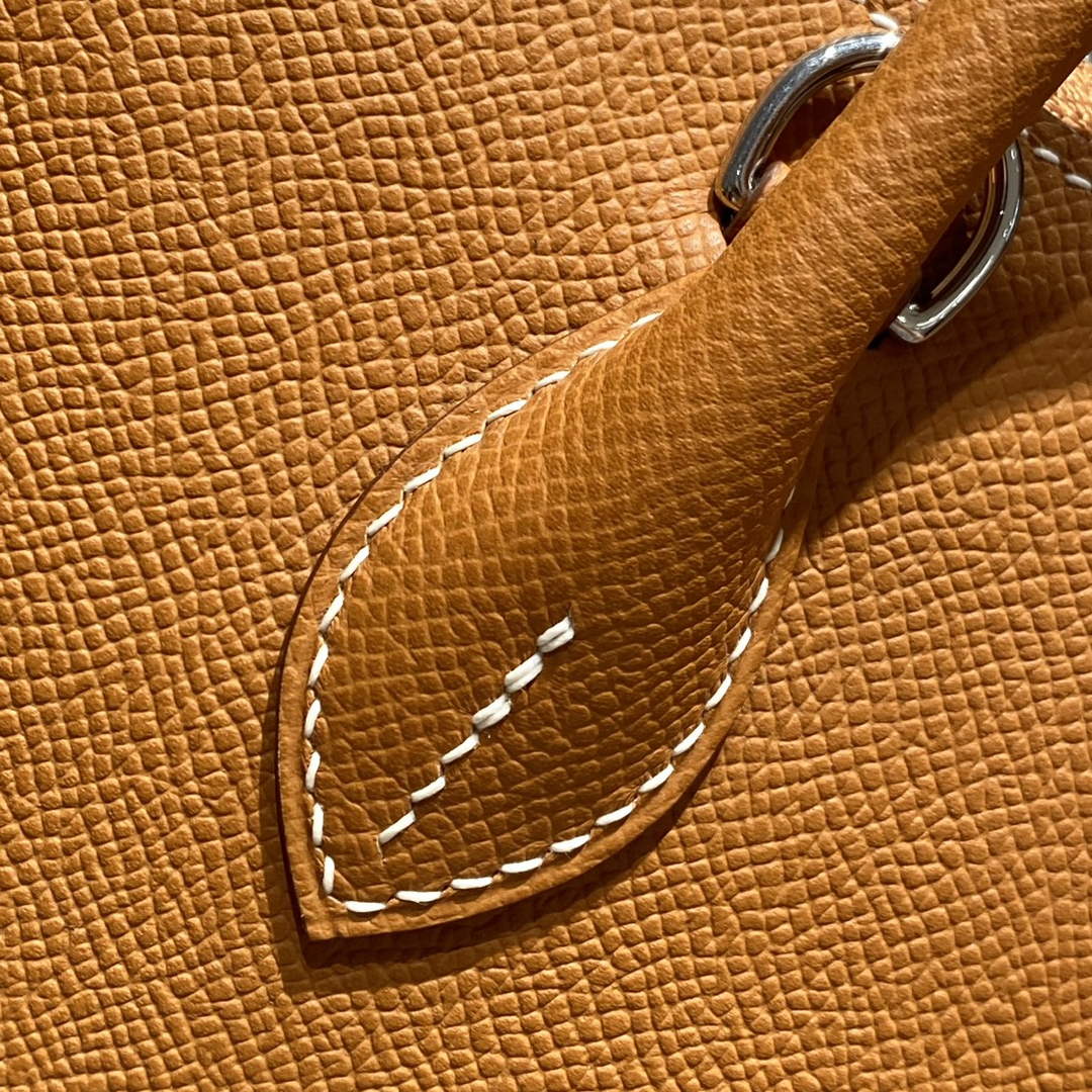 Hermes Bolide 1923 Bag 25 in Brown Epsom Calfskin Silver Hardware