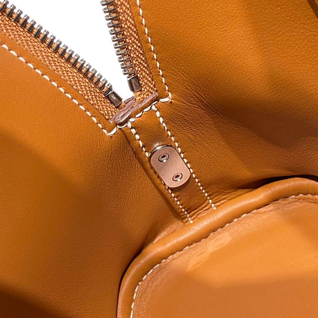 Hermes Bolide 1923 Bag 25 in Brown Epsom Calfskin Silver Hardware