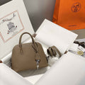 Hermes Bolide 1923 Bag 25 in Dark Gray Epsom Calfskin Silver Hardware