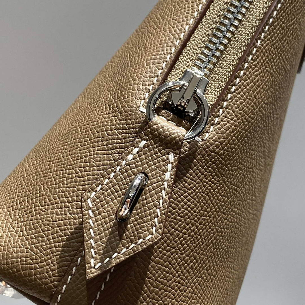 Hermes Bolide 1923 Bag 25 in Dark Gray Epsom Calfskin Silver Hardware