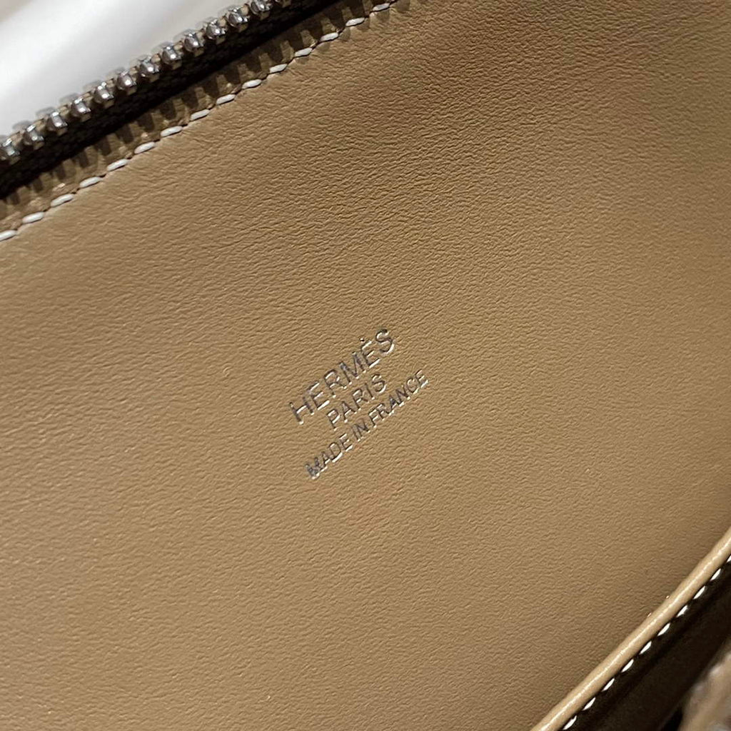 Hermes Bolide 1923 Bag 25 in Dark Gray Epsom Calfskin Silver Hardware