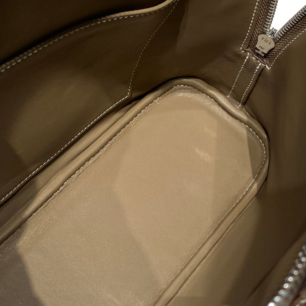 Hermes Bolide 1923 Bag 25 in Dark Gray Epsom Calfskin Silver Hardware