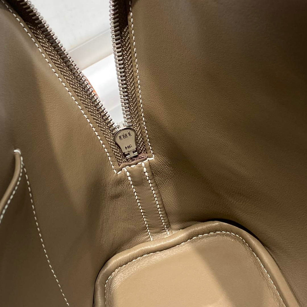 Hermes Bolide 1923 Bag 25 in Dark Gray Epsom Calfskin Silver Hardware