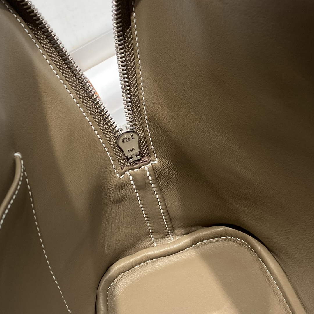 Hermes Bolide 1923 Bag 25 in Dark Gray Epsom Calfskin Silver Hardware