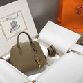 Hermes Bolide 1923 Bag 25 in Dark Gray Epsom Calfskin Gold Hardware