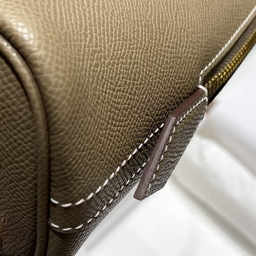 Hermes Bolide 1923 Bag 25 in Dark Gray Epsom Calfskin Gold Hardware