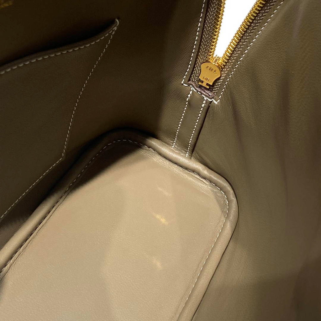 Hermes Bolide 1923 Bag 25 in Dark Gray Epsom Calfskin Gold Hardware