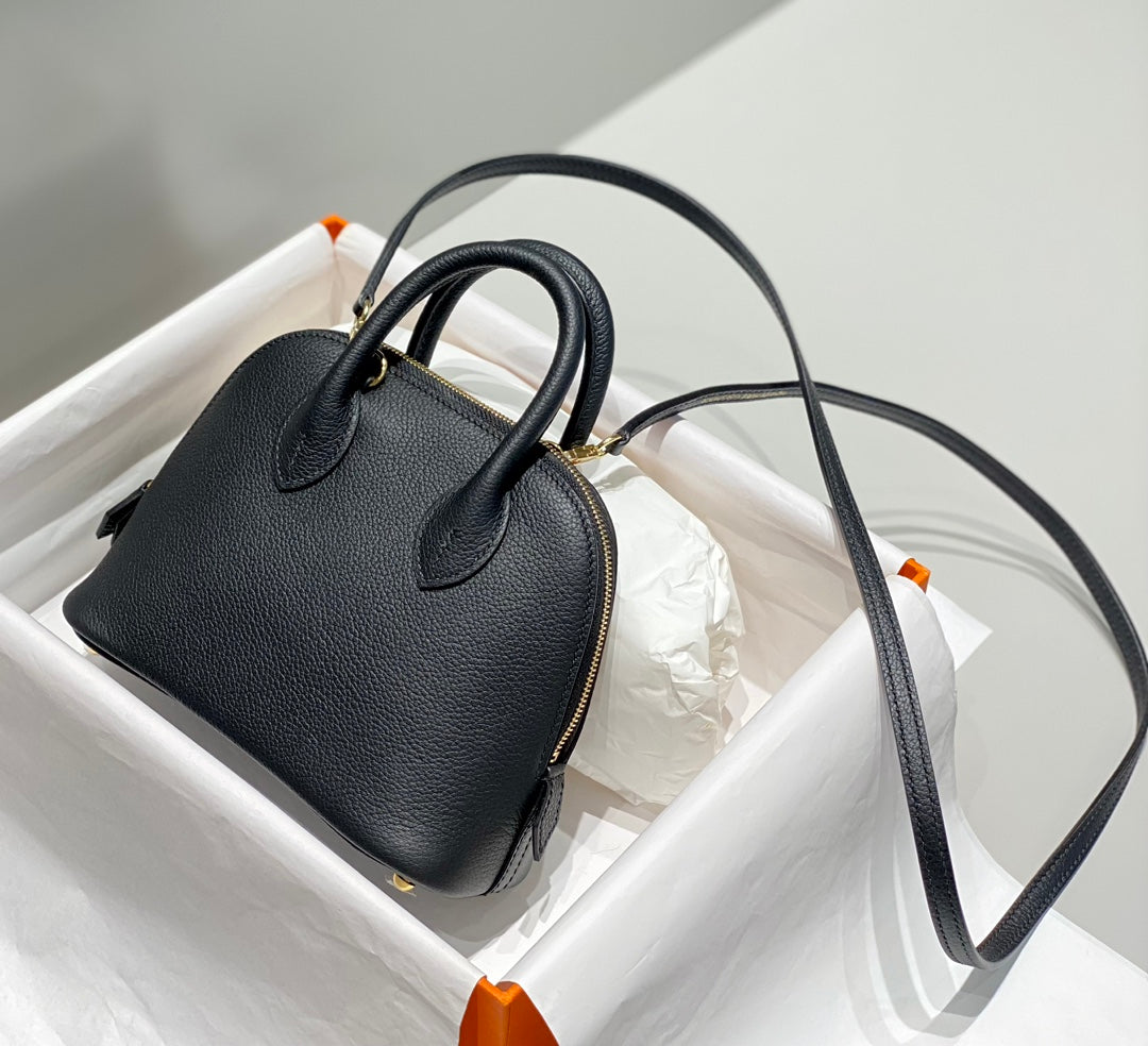 Hermes Bolide 1923 Mini Bag in Black Evercolor Calfskin Gold Hardware