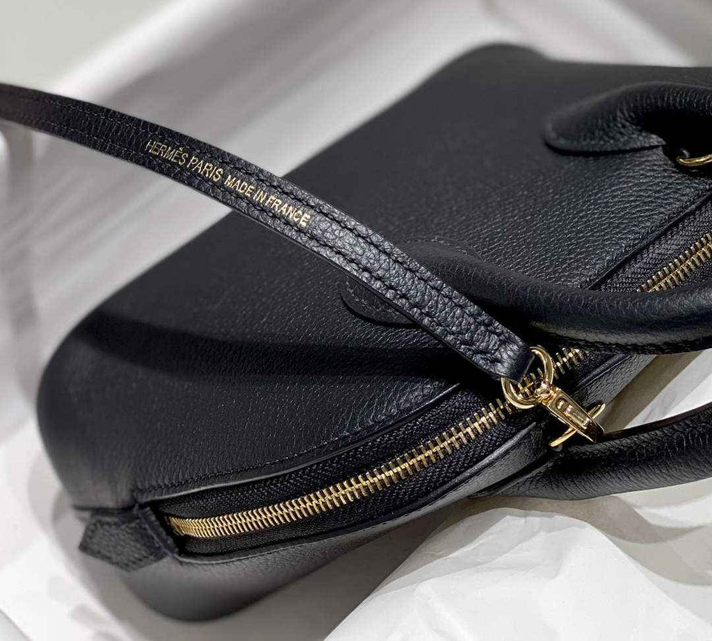 Hermes Bolide 1923 Mini Bag in Black Evercolor Calfskin Gold Hardware