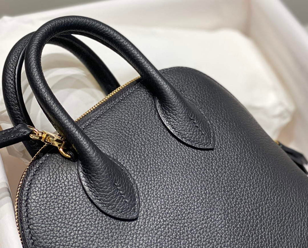 Hermes Bolide 1923 Mini Bag in Black Evercolor Calfskin Gold Hardware
