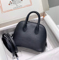 Hermes Bolide 1923 Mini Bag in Black Evercolor Calfskin Silver Hardware