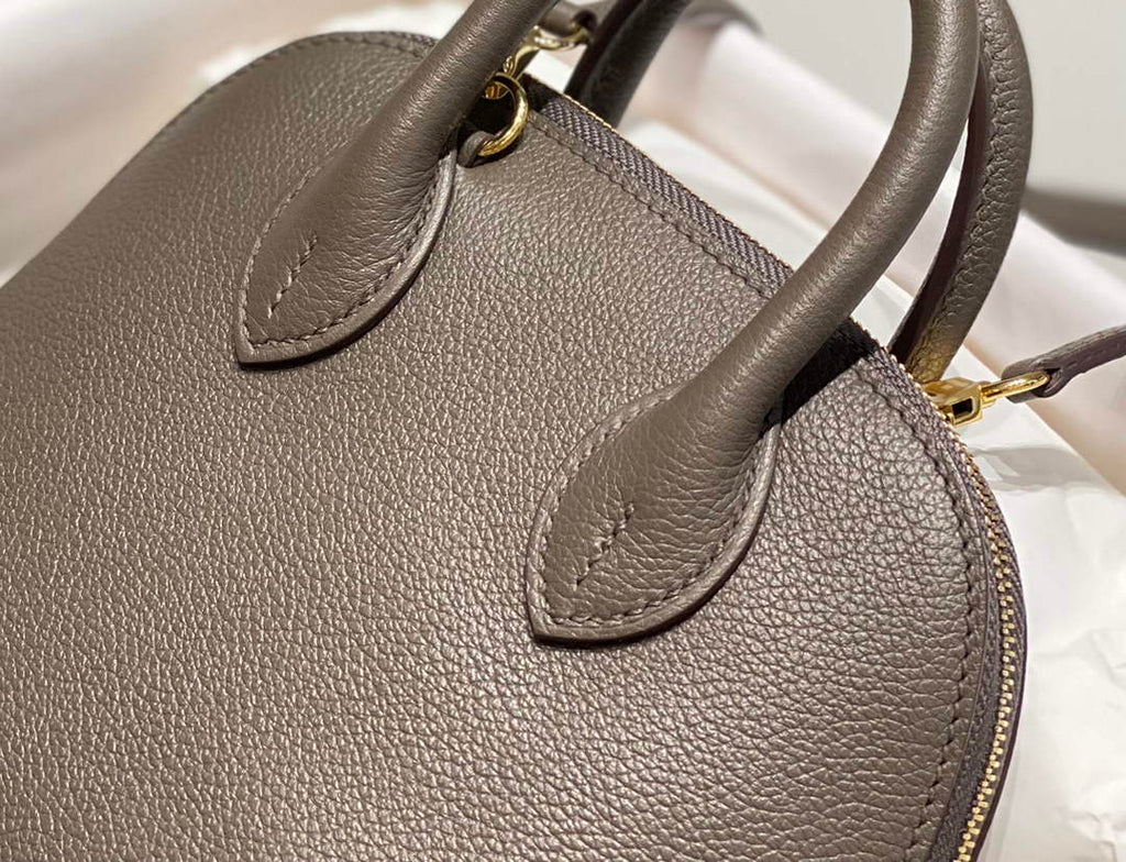Hermes Bolide 1923 Mini Bag in Gray Evercolor Calfskin Gold Hardware