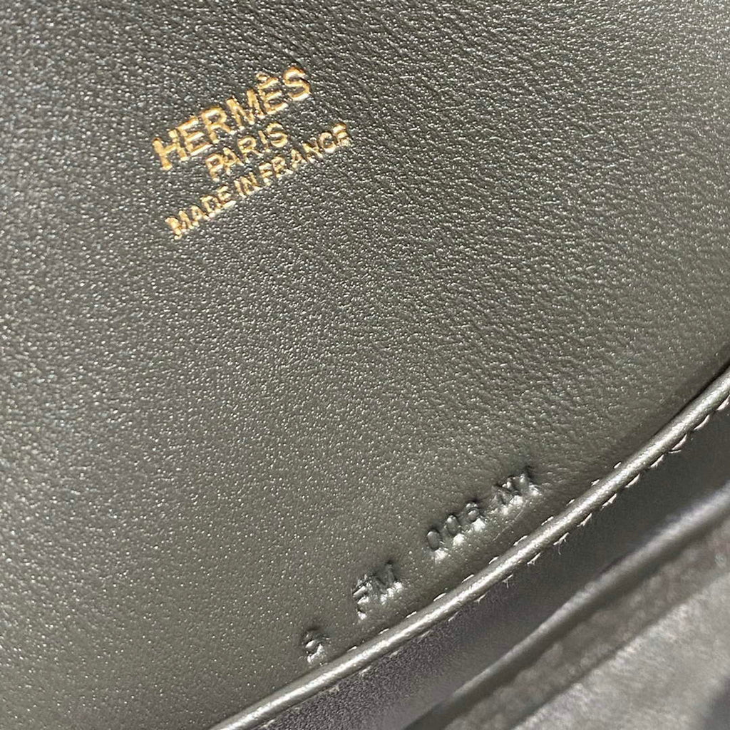 Hermes Bolide 1923 Mini Bag in Gray Evercolor Calfskin Gold Hardware
