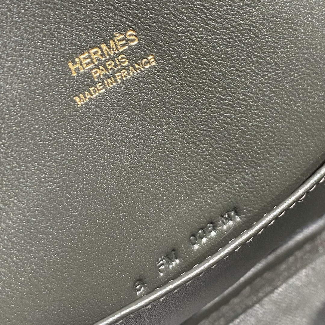 Hermes Bolide 1923 Mini Bag in Gray Evercolor Calfskin Gold Hardware