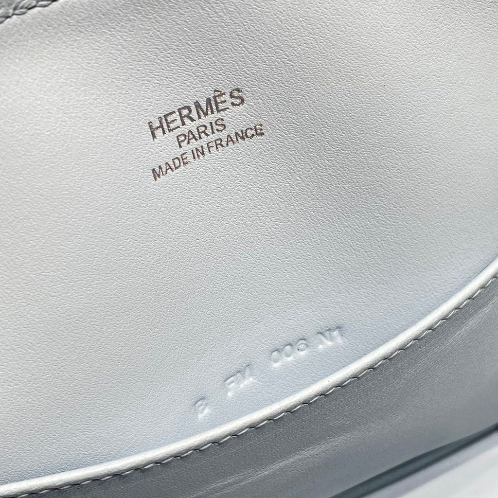 Hermes Bolide 1923 Mini Bag in Blue Evercolor Calfskin Silver Hardware