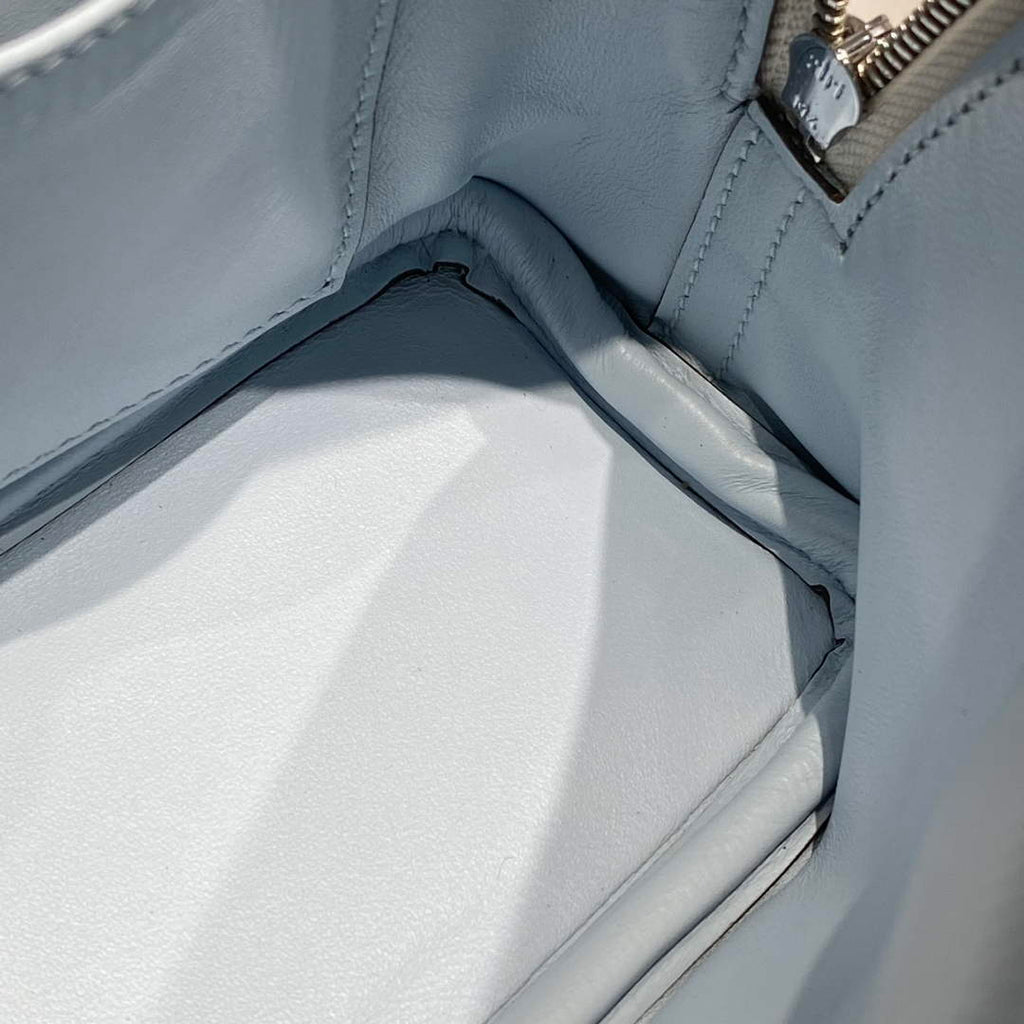 Hermes Bolide 1923 Mini Bag in Blue Evercolor Calfskin Silver Hardware