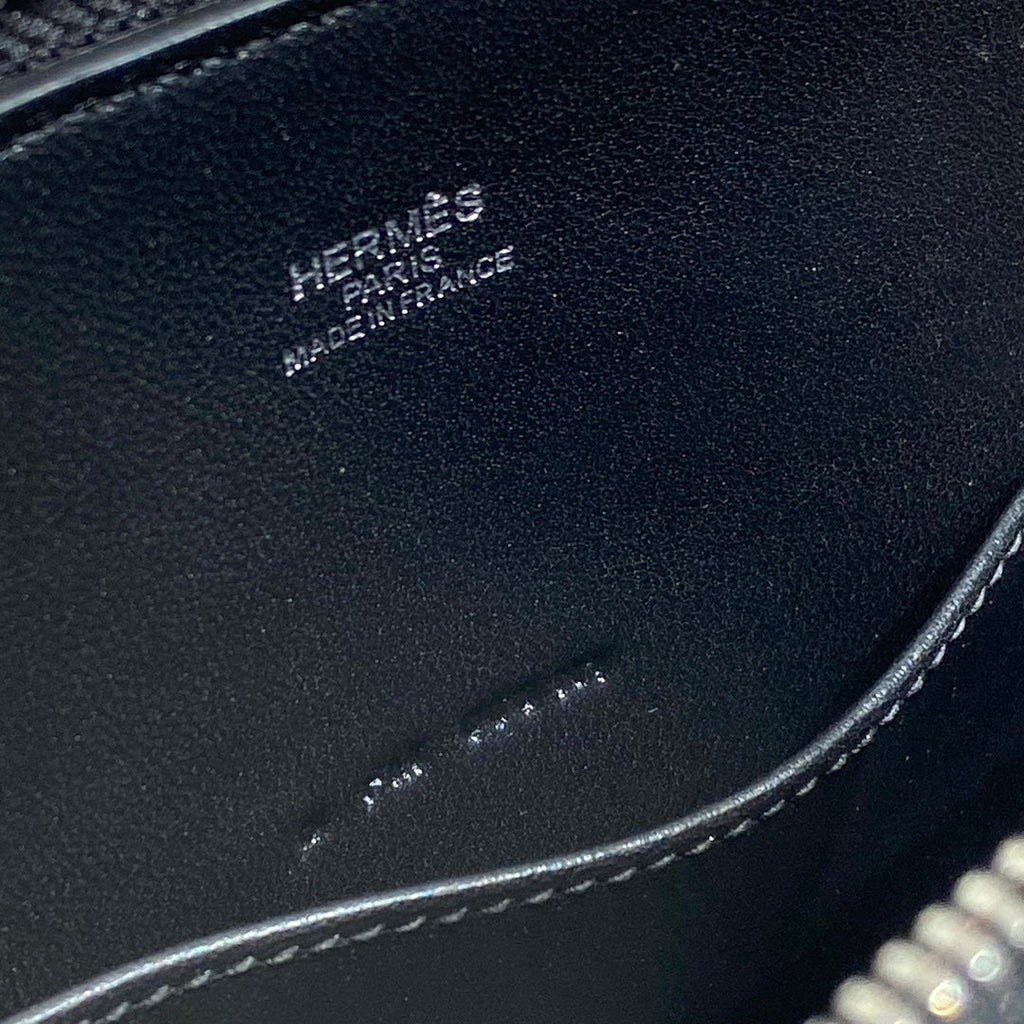 Hermes Bolide 1923 Mini Bag in Black Evercolor Calfskin Silver Hardware