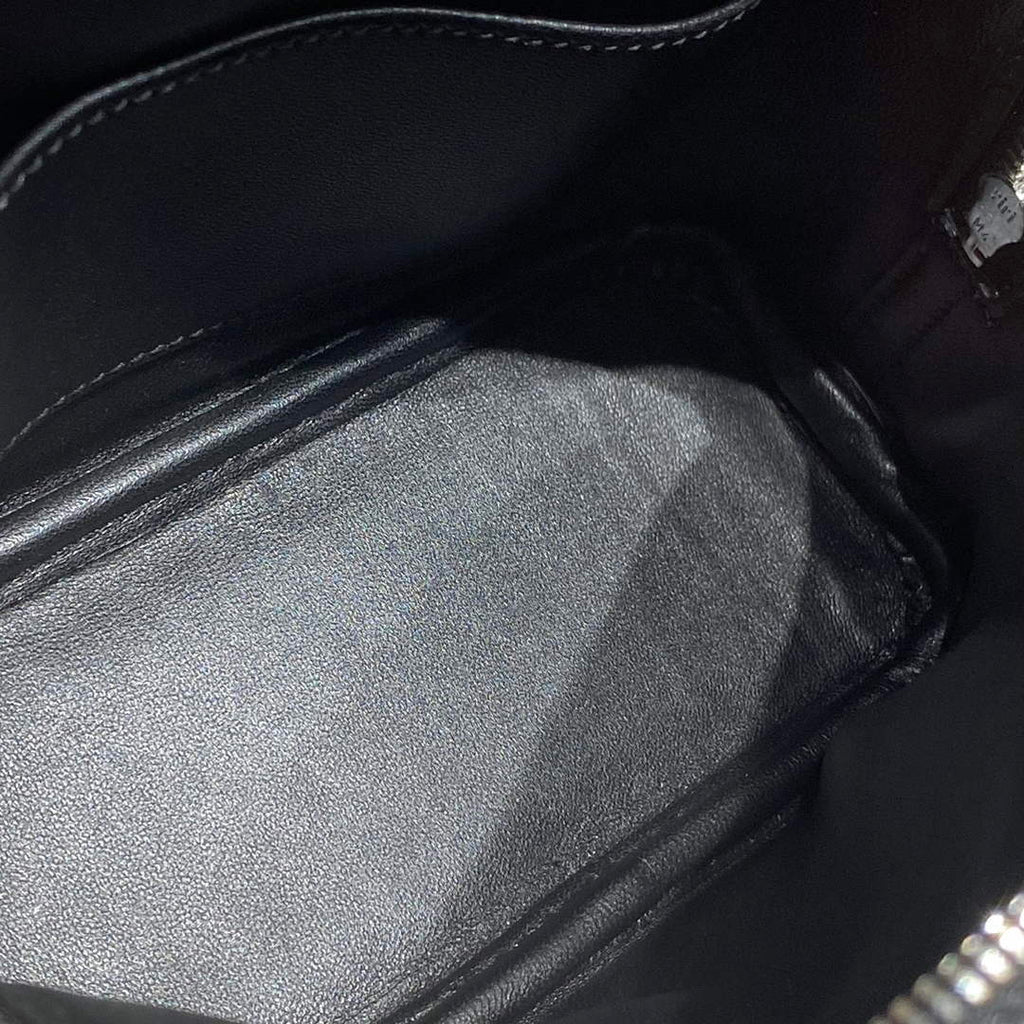 Hermes Bolide 1923 Mini Bag in Black Evercolor Calfskin Silver Hardware