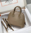 Hermes Bolide 1923 Mini Bag in Gray Evercolor Calfskin Gold Hardware