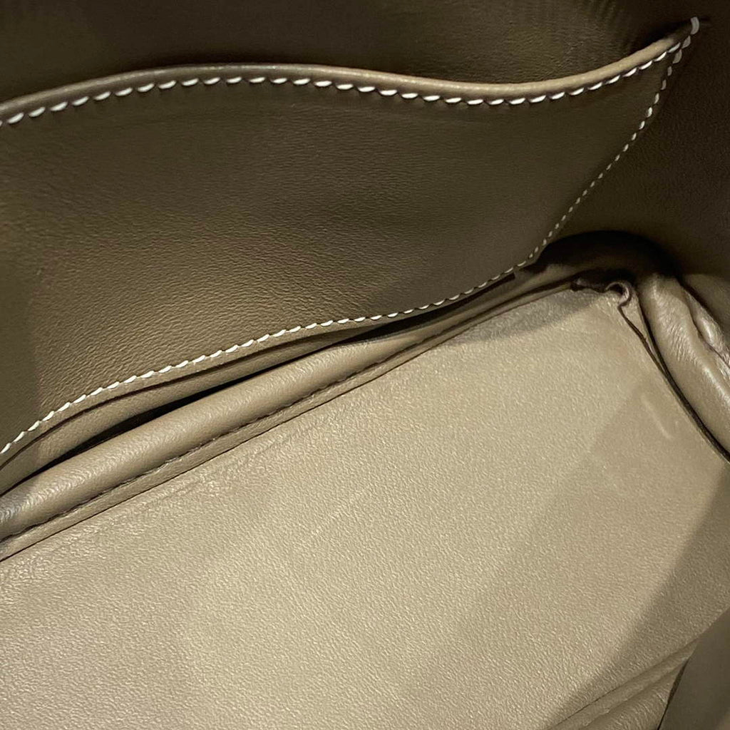 Hermes Bolide 1923 Mini Bag in Gray Evercolor Calfskin Gold Hardware