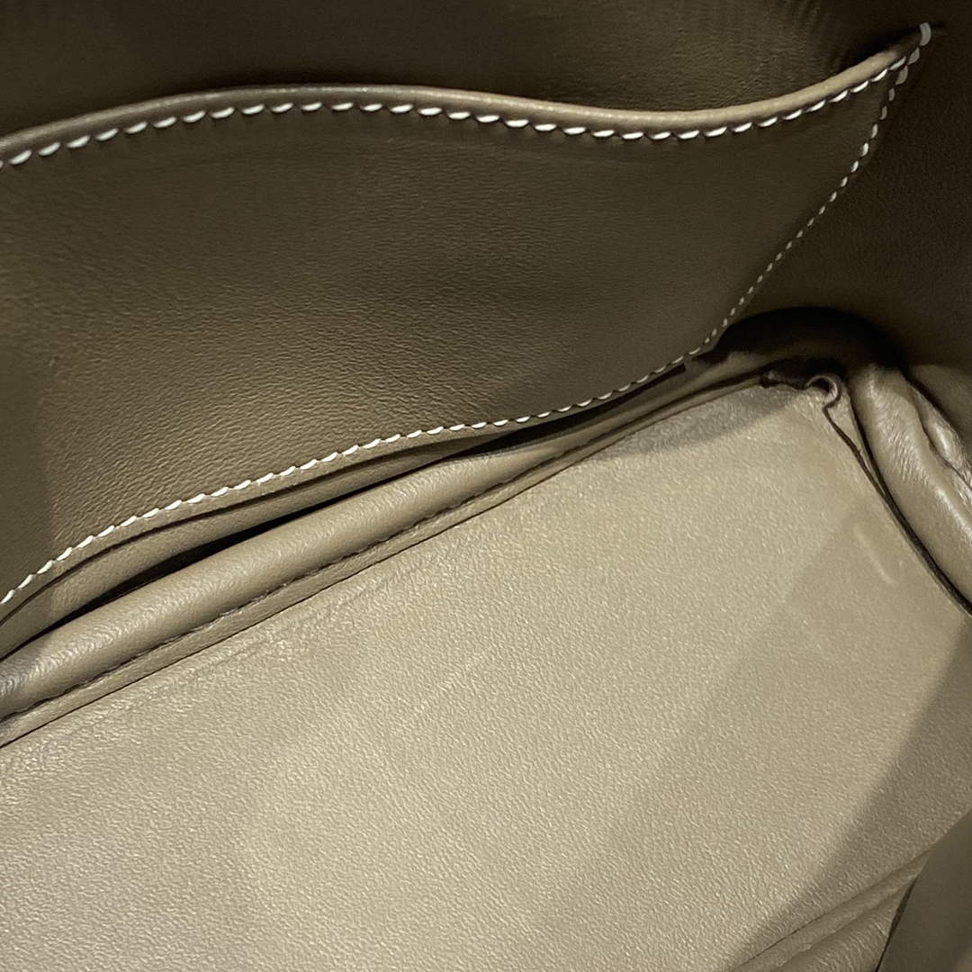 Hermes Bolide 1923 Mini Bag in Gray Evercolor Calfskin Silver Hardware