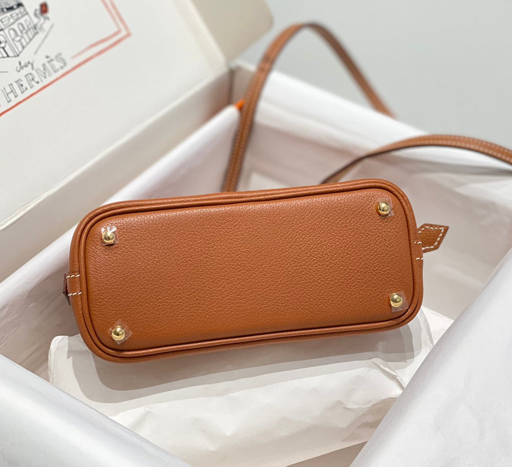 Hermes Bolide 1923 Mini Bag in Brown Evercolor Calfskin Gold Hardware