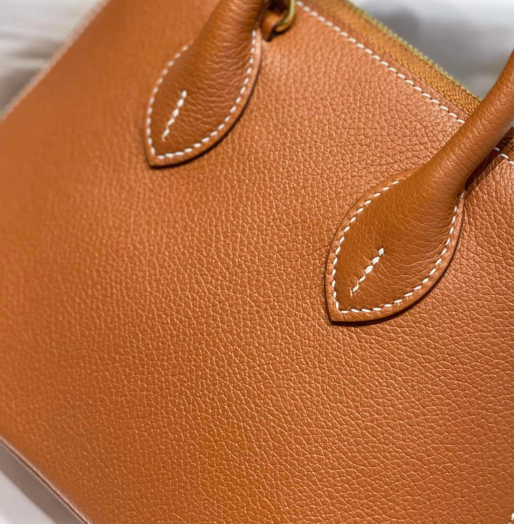 Hermes Bolide 1923 Mini Bag in Brown Evercolor Calfskin Gold Hardware