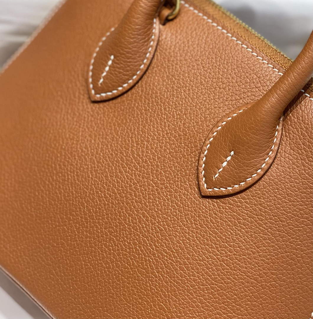 Hermes Bolide 1923 Mini Bag in Brown Evercolor Calfskin Gold Hardware