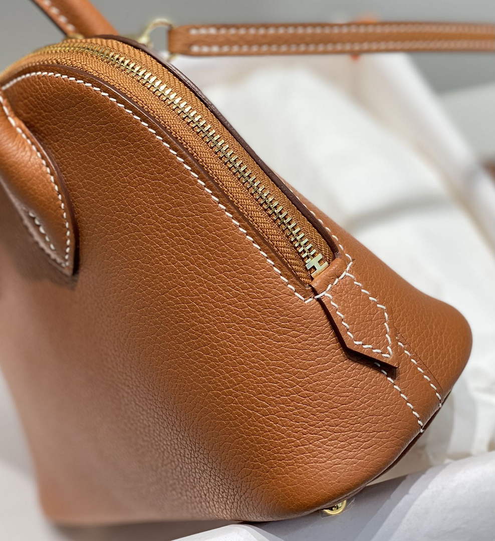 Hermes Bolide 1923 Mini Bag in Brown Evercolor Calfskin Gold Hardware