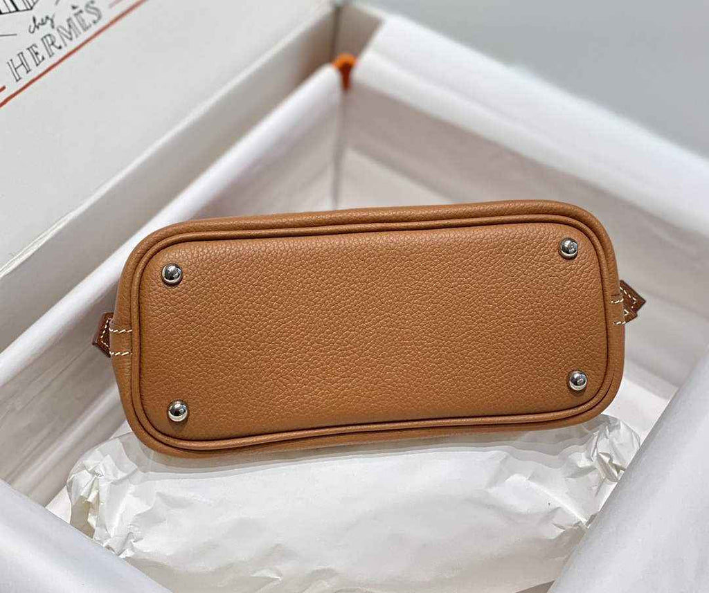 Hermes Bolide 1923 Mini Bag in Brown Evercolor Calfskin Silver Hardware
