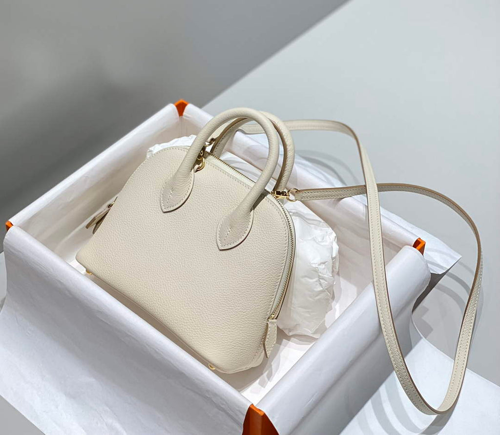 Hermes Bolide 1923 Mini Bag in Beige Evercolor Calfskin Gold Hardware