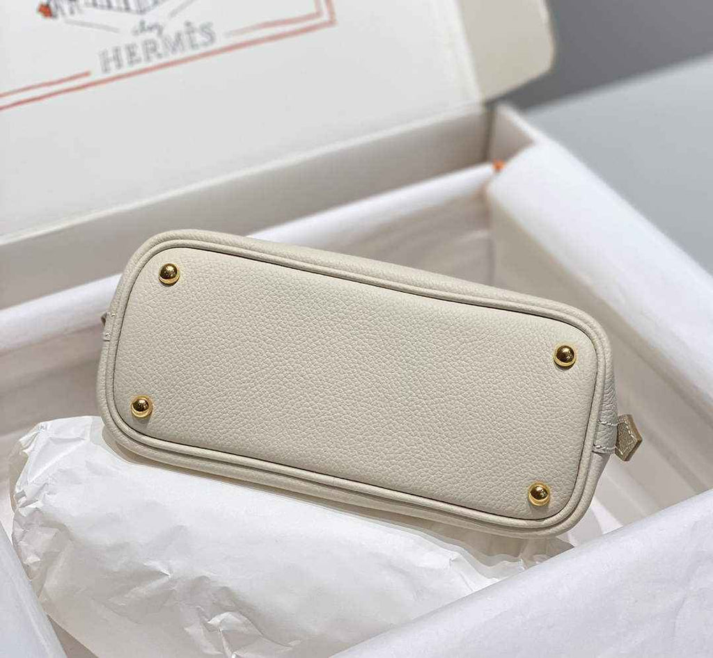 Hermes Bolide 1923 Mini Bag in Beige Evercolor Calfskin Gold Hardware