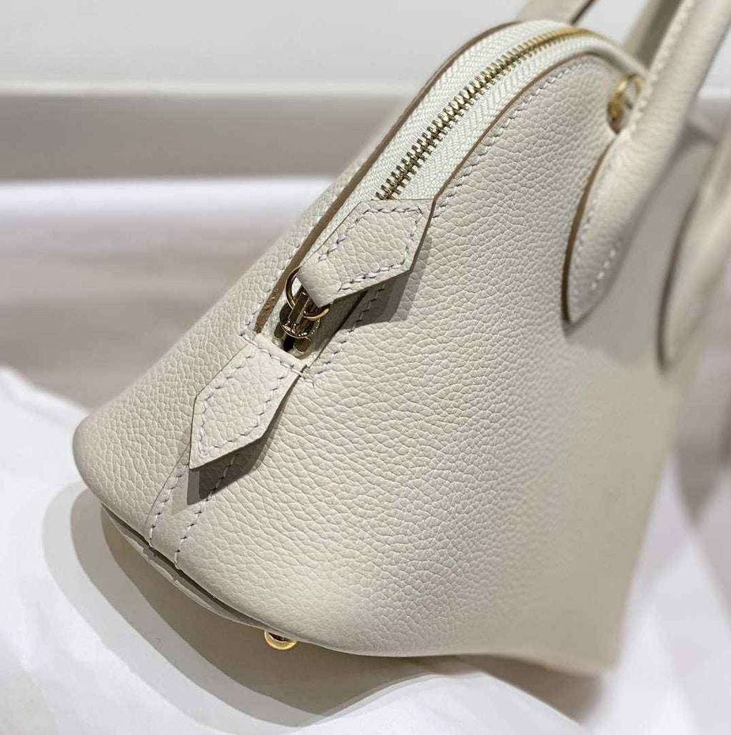 Hermes Bolide 1923 Mini Bag in Beige Evercolor Calfskin Gold Hardware