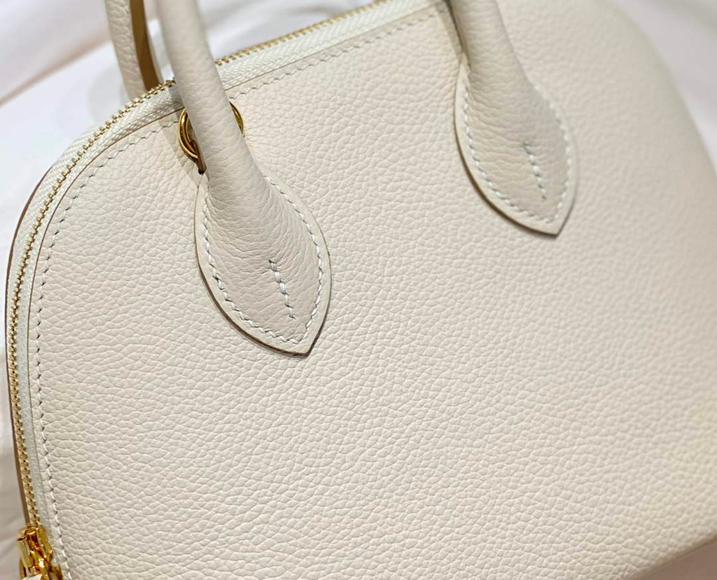Hermes Bolide 1923 Mini Bag in Beige Evercolor Calfskin Gold Hardware