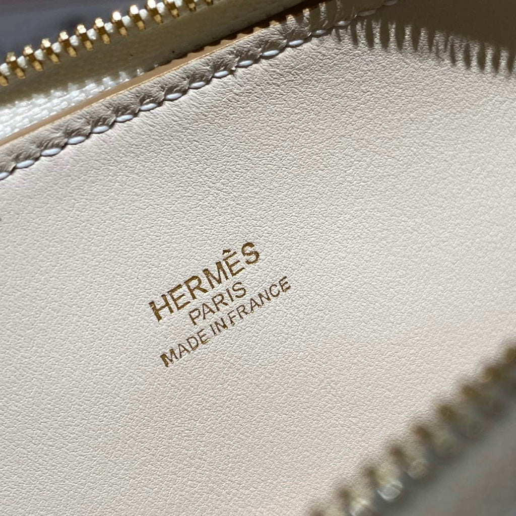 Hermes Bolide 1923 Mini Bag in Beige Evercolor Calfskin Gold Hardware