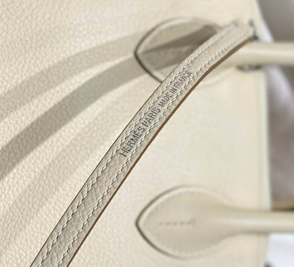 Hermes Bolide 1923 Mini Bag in Beige Evercolor Calfskin Silver Hardware