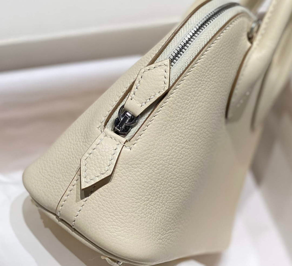 Hermes Bolide 1923 Mini Bag in Beige Evercolor Calfskin Silver Hardware