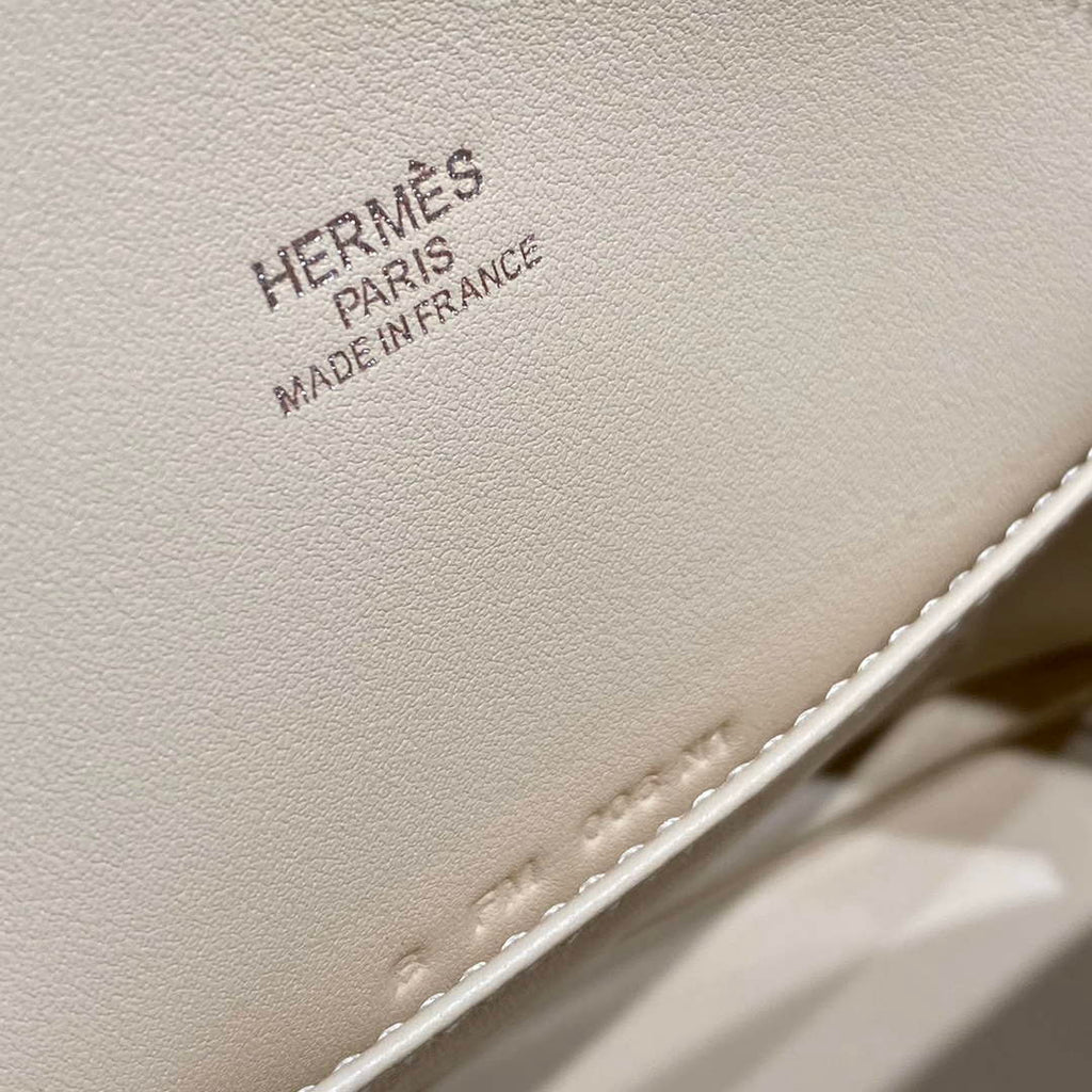 Hermes Bolide 1923 Mini Bag in Beige Evercolor Calfskin Silver Hardware
