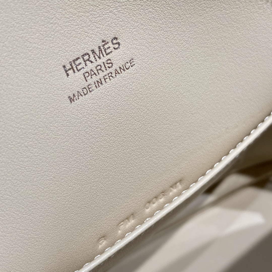 Hermes Bolide 1923 Mini Bag in Beige Evercolor Calfskin Silver Hardware