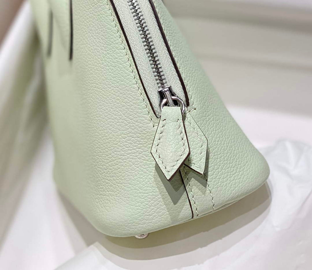 Hermes Bolide 1923 Mini Bag in Green Evercolor Calfskin Silver Hardware
