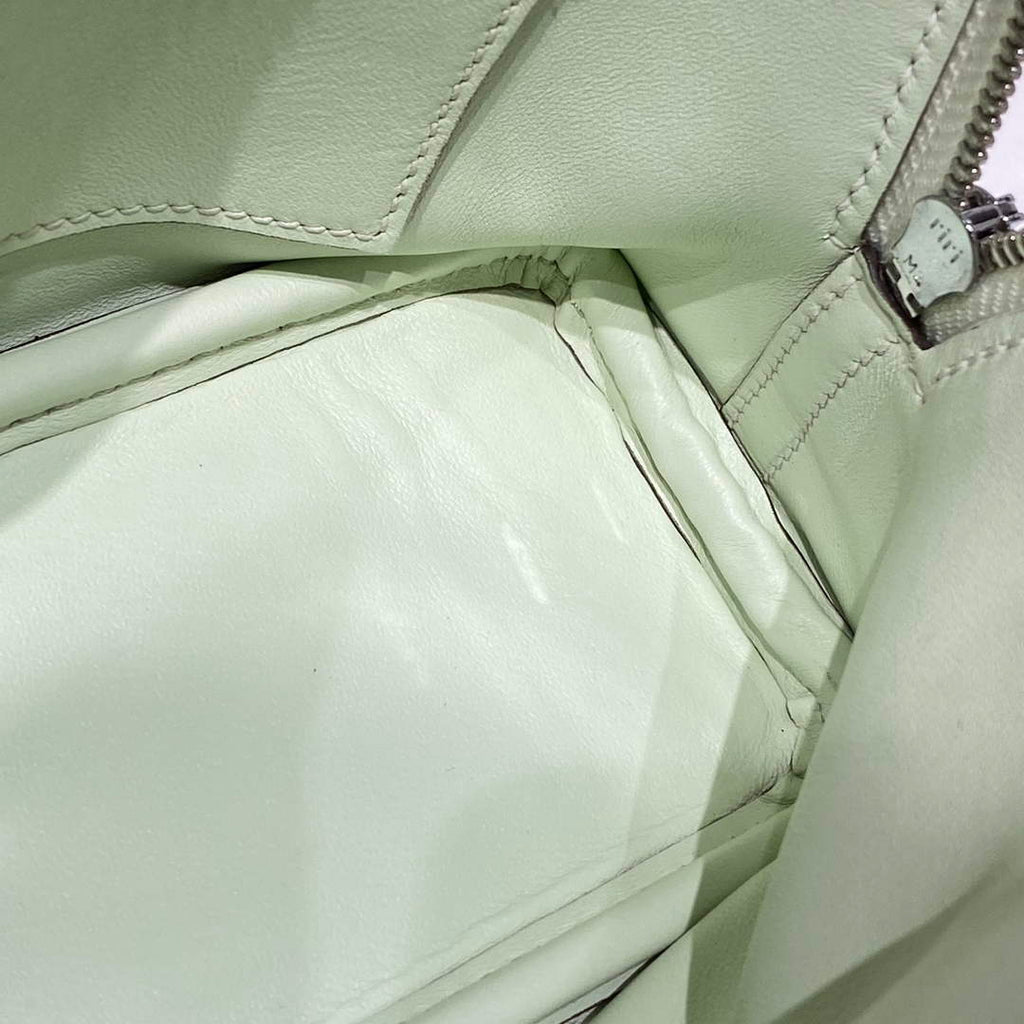 Hermes Bolide 1923 Mini Bag in Green Evercolor Calfskin Silver Hardware
