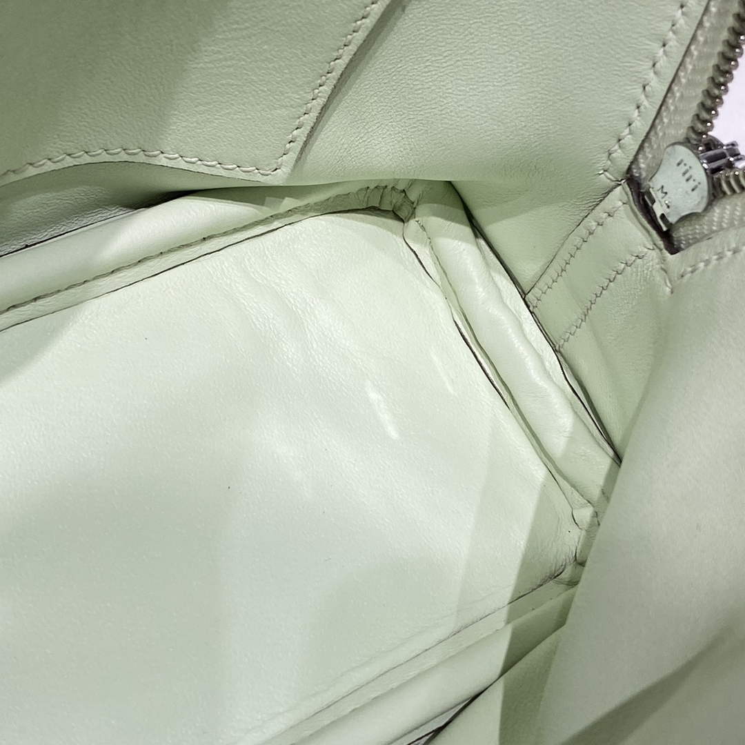 Hermes Bolide 1923 Mini Bag in Green Evercolor Calfskin Silver Hardware
