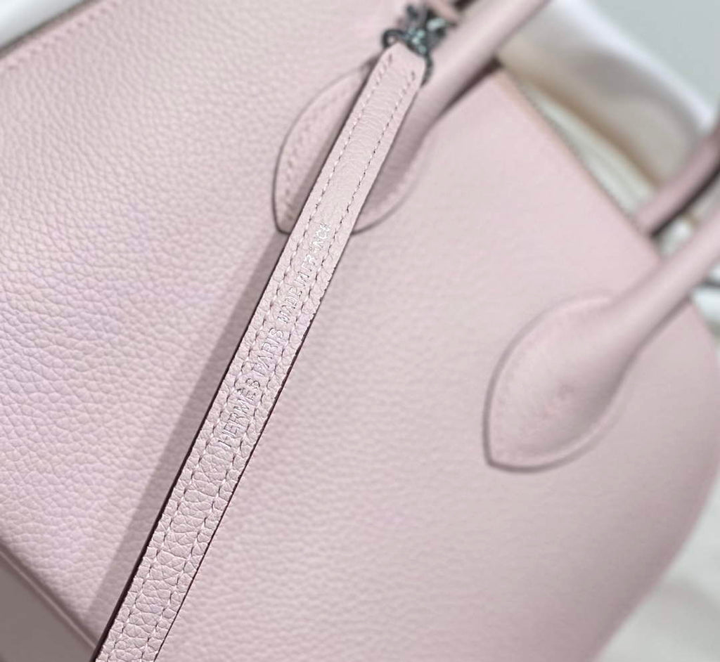 Hermes Bolide 1923 Mini Bag in Pink Evercolor Calfskin Silver Hardware