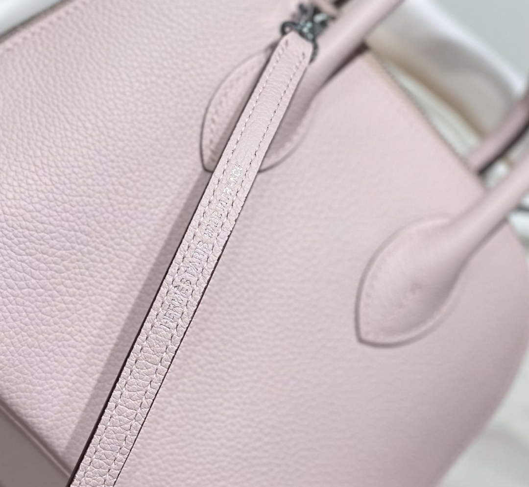 Hermes Bolide 1923 Mini Bag in Pink Evercolor Calfskin Silver Hardware