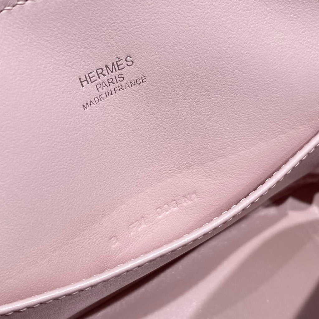 Hermes Bolide 1923 Mini Bag in Pink Evercolor Calfskin Silver Hardware