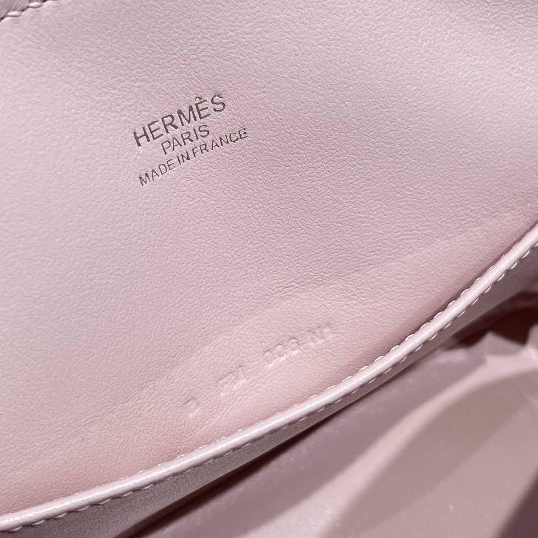 Hermes Bolide 1923 Mini Bag in Pink Evercolor Calfskin Silver Hardware