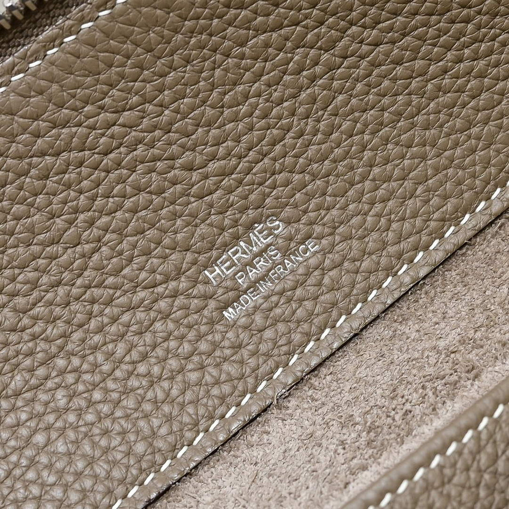 Hermes Bolide Messenger bag in Togo calfskin Light Gray