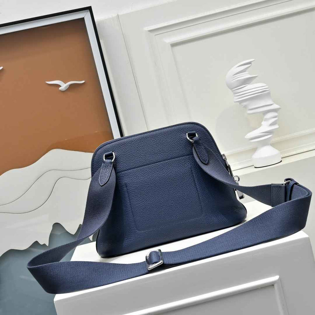 Hermes Bolide Messenger bag in Togo calfskin Blue