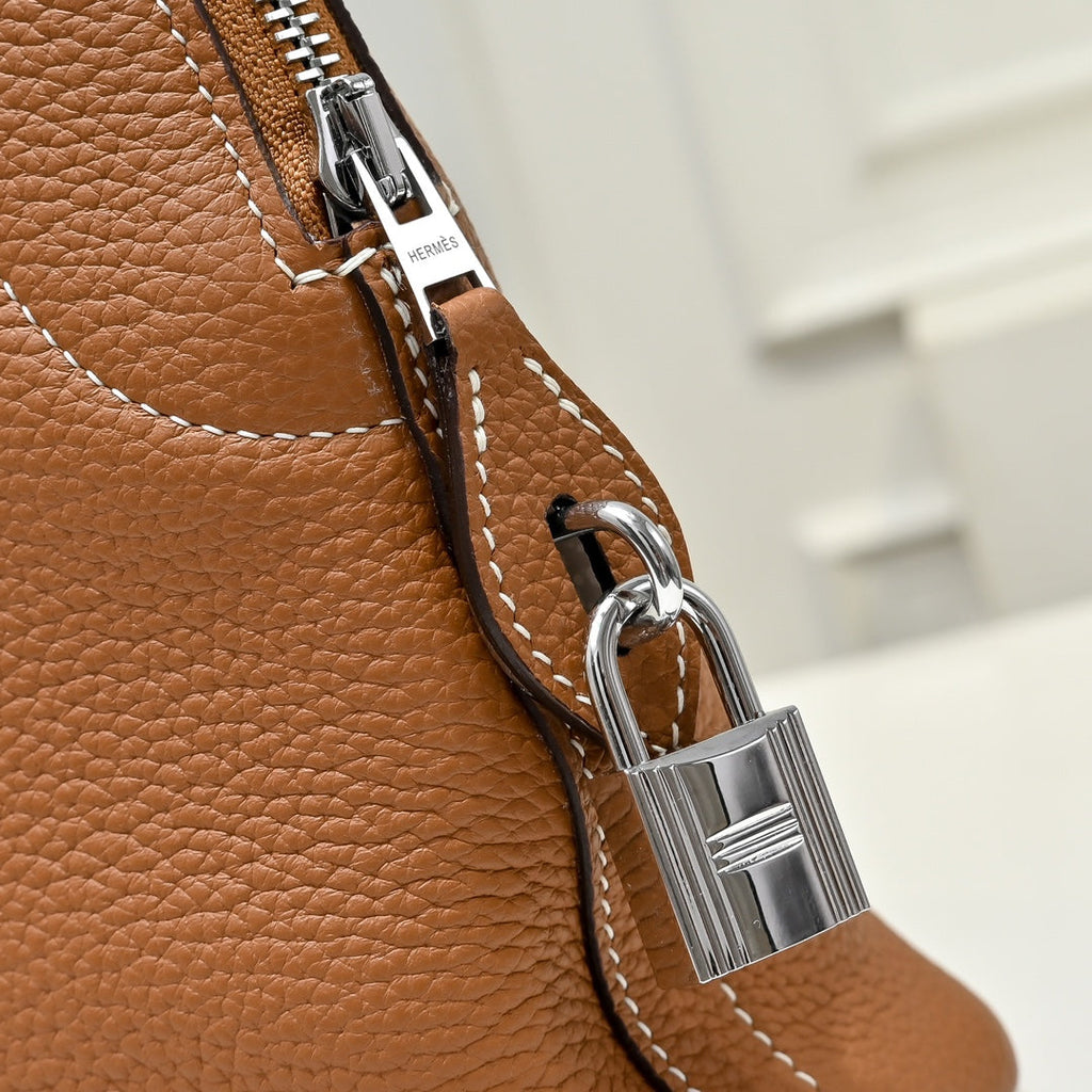 Hermes Bolide Messenger bag in Togo calfskin Brown